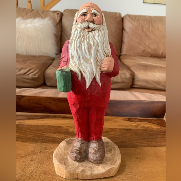 Tom Stiglich Wooden Hand Carved 1996 Old World Christmas Santa - Picture 1 of 6